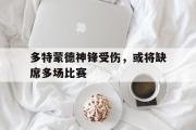 乐鱼体育下载-多特蒙德神锋受伤，或将缺席多场比赛